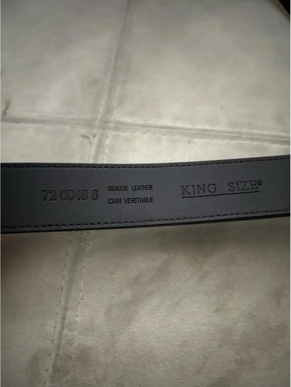 King Size Camouflage genuine leather belt in size 56/58